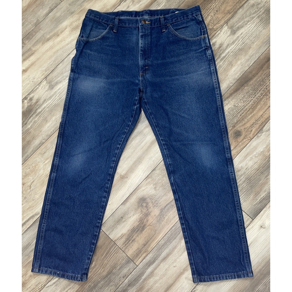 Rustler Jeans Mens 38X30 Blue Regular‎ Fit Straight Leg Western Denim